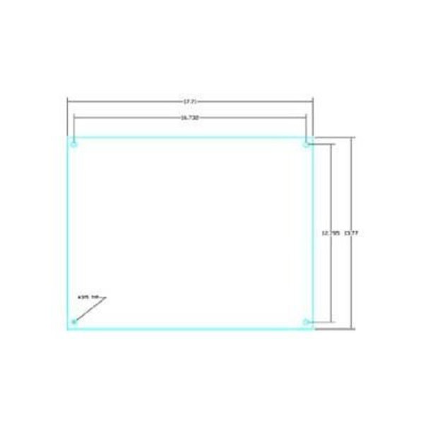 Vynckier Enclosure Systems Vynckier POLYSAFE Pub 25.98" X 16.14" PS Aluminum Back Plate PSBP32A